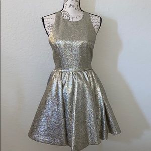 ALICE & OLIVIA Gold Party Dress! EUC